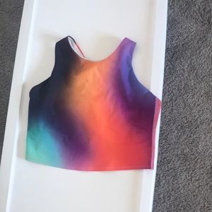 Athleta rainbow conscious crop